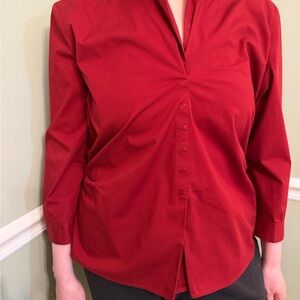 The Limited Women’s Exquisitely Tailored Burgundy Vintage Cotton Blouse Size XL